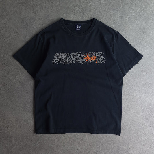 Vintage Stussy Floral Printed T-Shirt