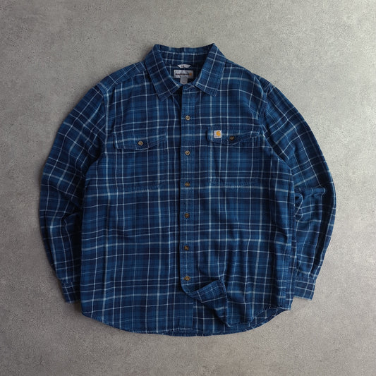 Carhartt Hubbard Slim Fit Plaid Flannel Long Sleeve Shirt