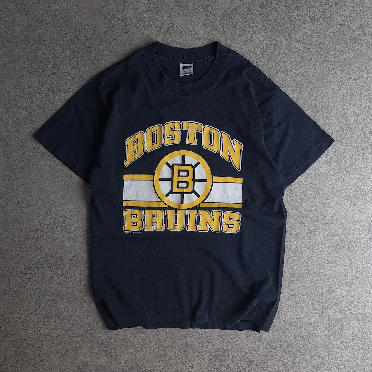 Vintage 1988 Trench Boston Bruins Logo T-Shirt
