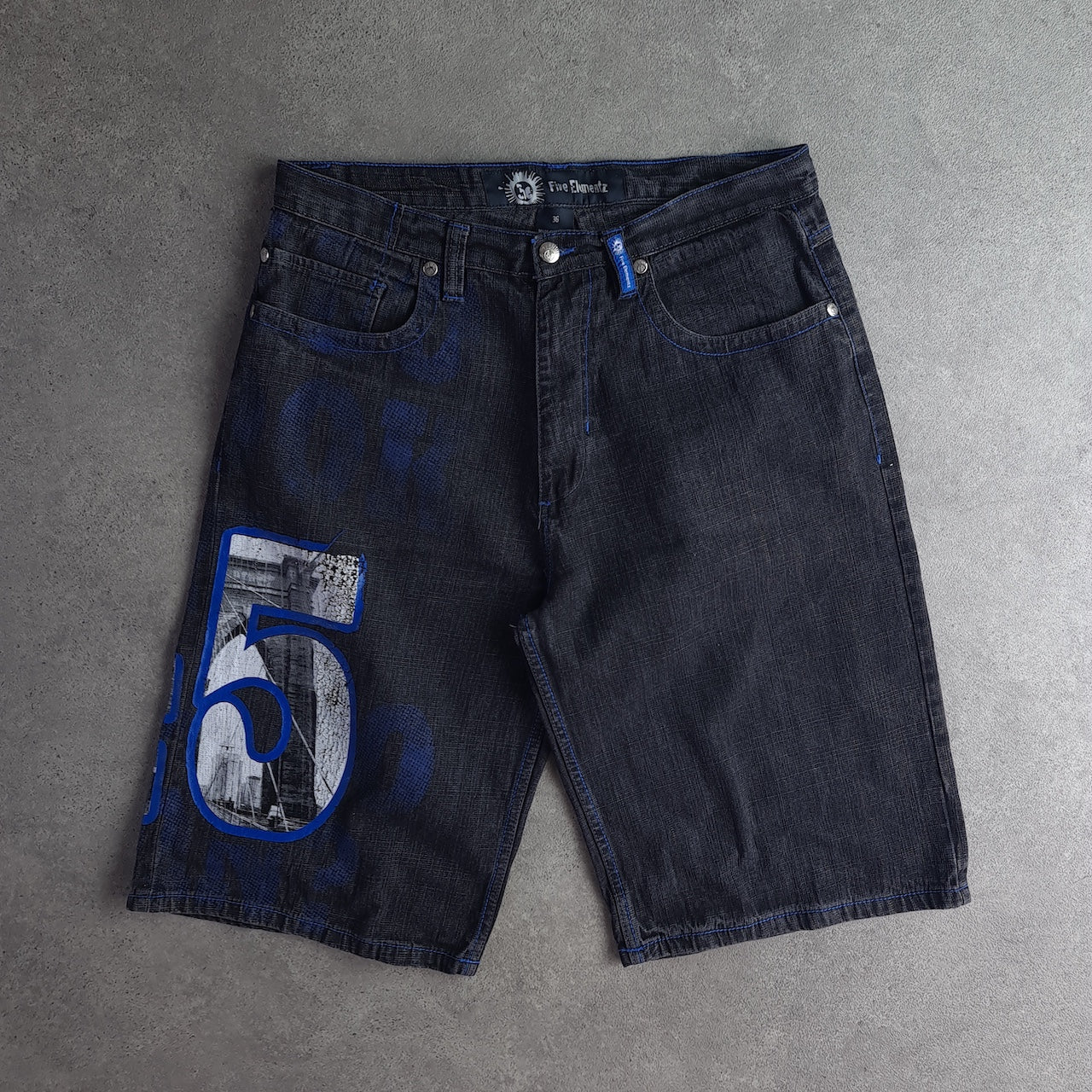Y2K Five Elementz 45 Baggy Denim Jorts