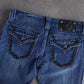 Y2K Miss Me J55672B2 Mid Rise Boot Cut Embroidered Jeans