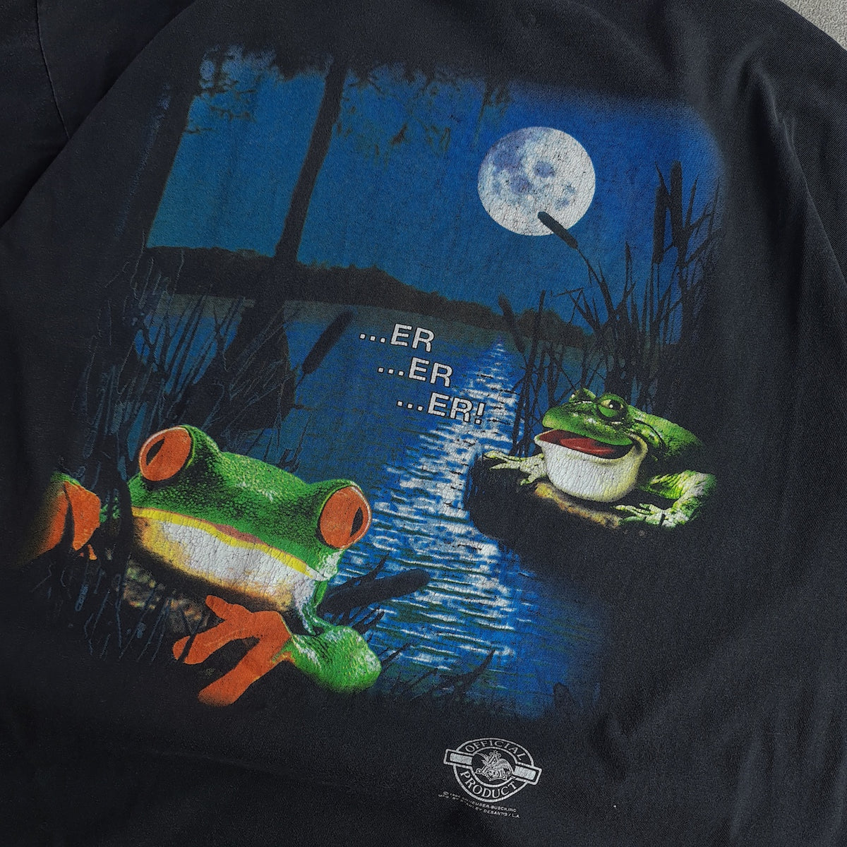 Vintage 1995 Budweiser Stanley Desantis Frog T-Shirt
