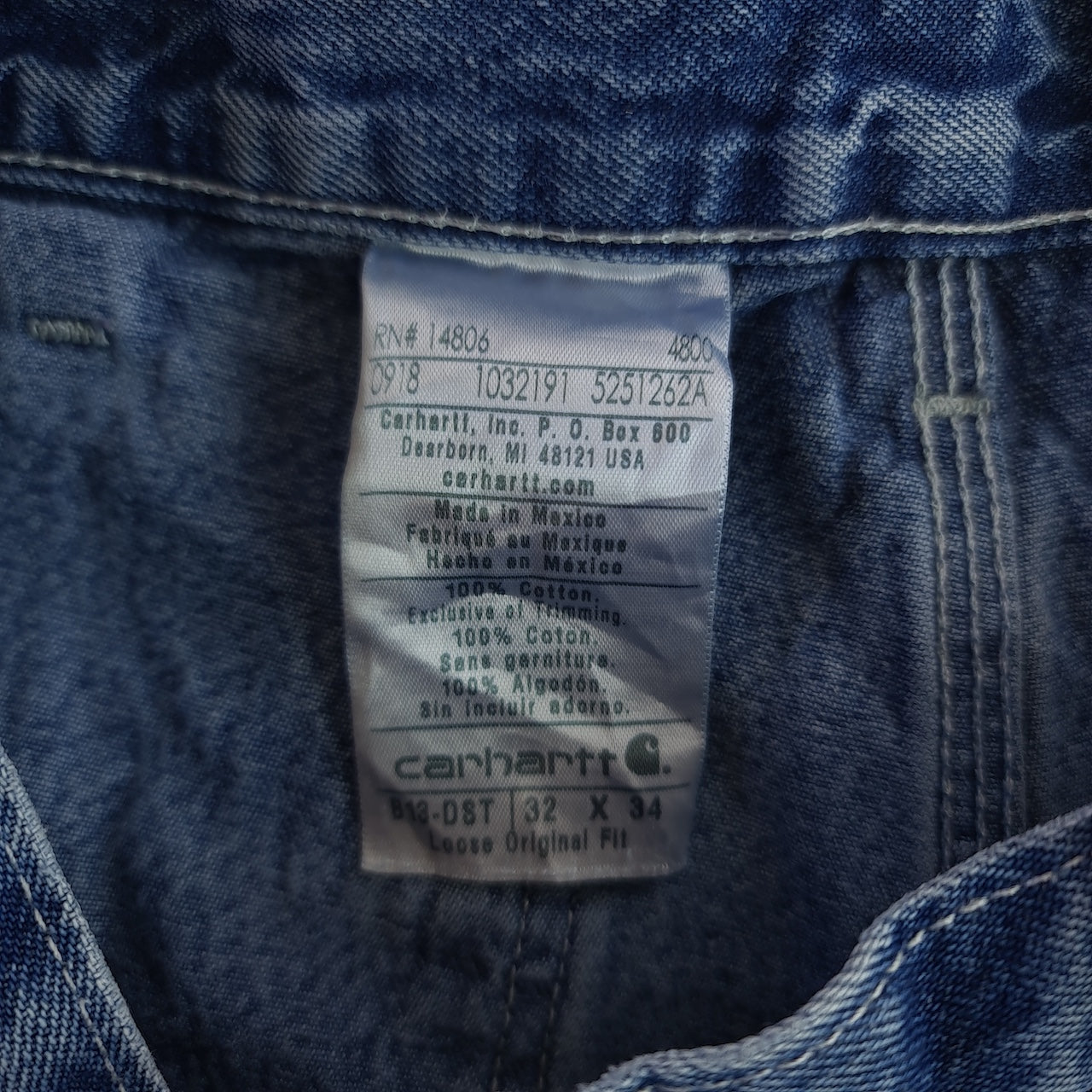 Carhartt B13 DST Light Wash Loose Fit Carpenter Jeans