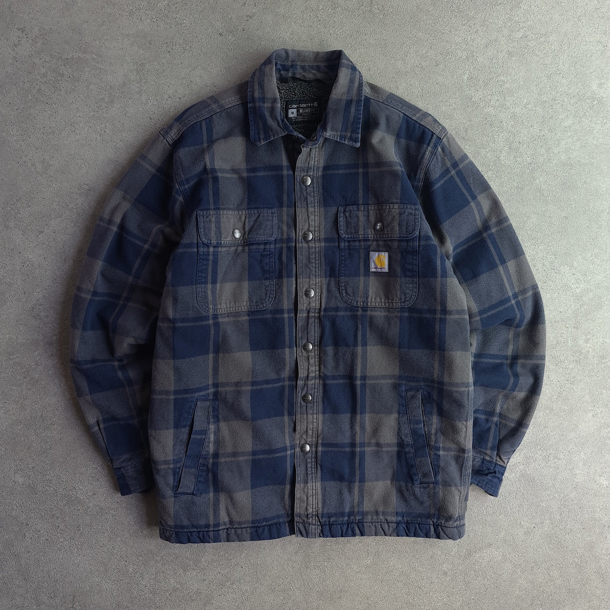 Carhartt Relaxed Fit Flannel Heavyweight Sherpa Lined Shirt Jacket