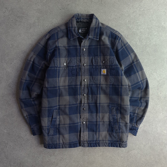 Carhartt Relaxed Fit Flannel Heavyweight Sherpa Lined Shirt Jacket