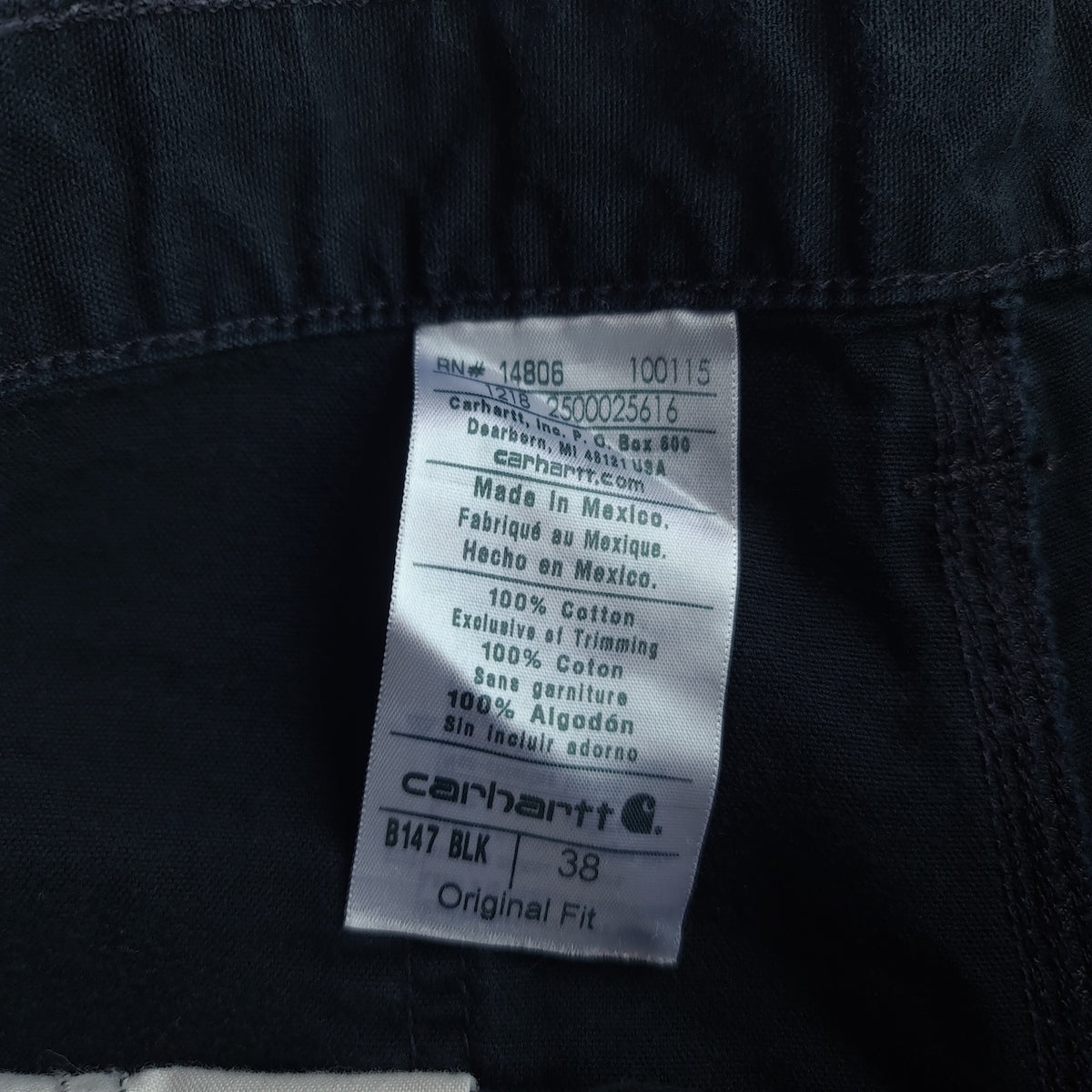 Carhartt B147 Original Fit Canvas Utility Work Short