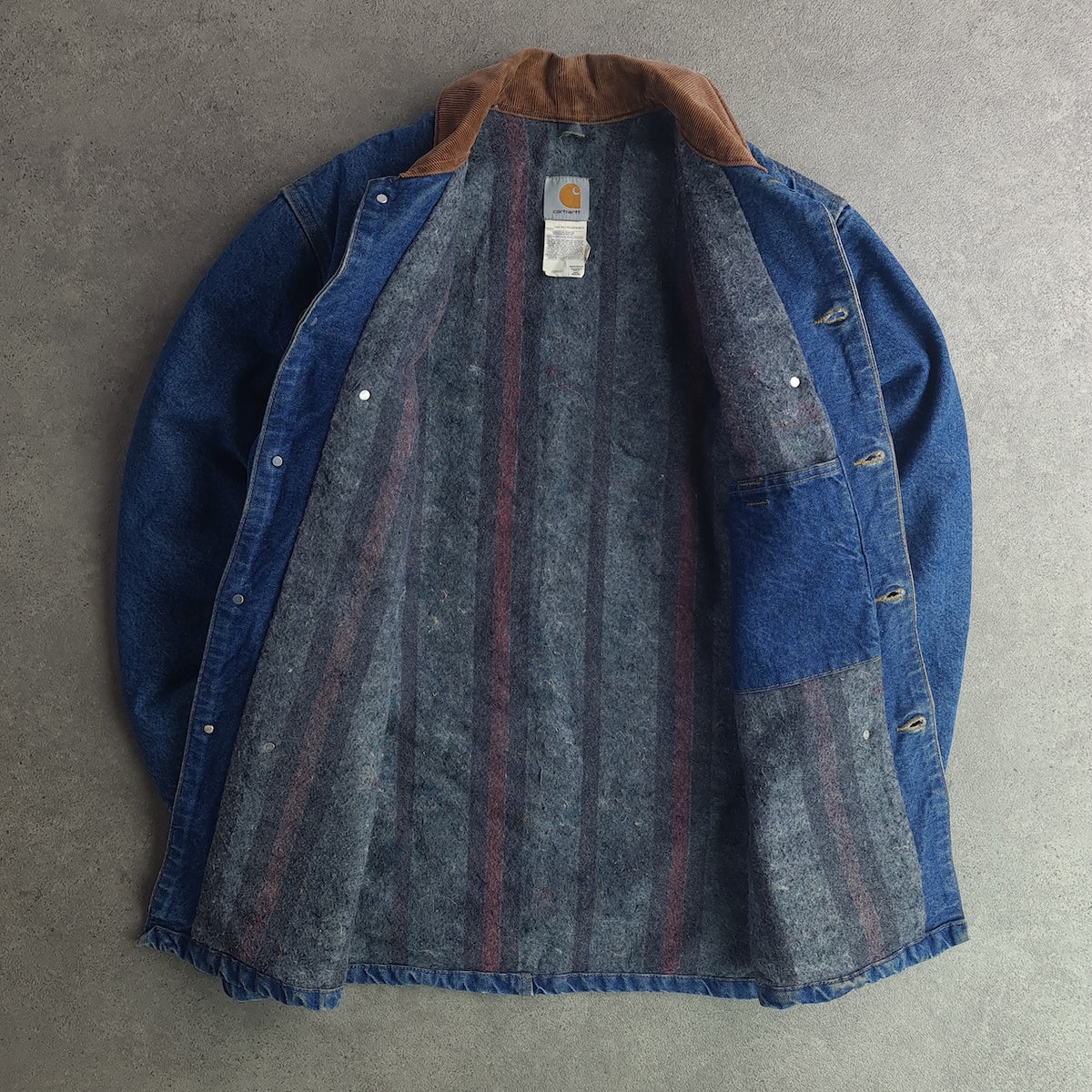 Vintage Carhartt C59DST Blanket Lined Denim Chore Jacket