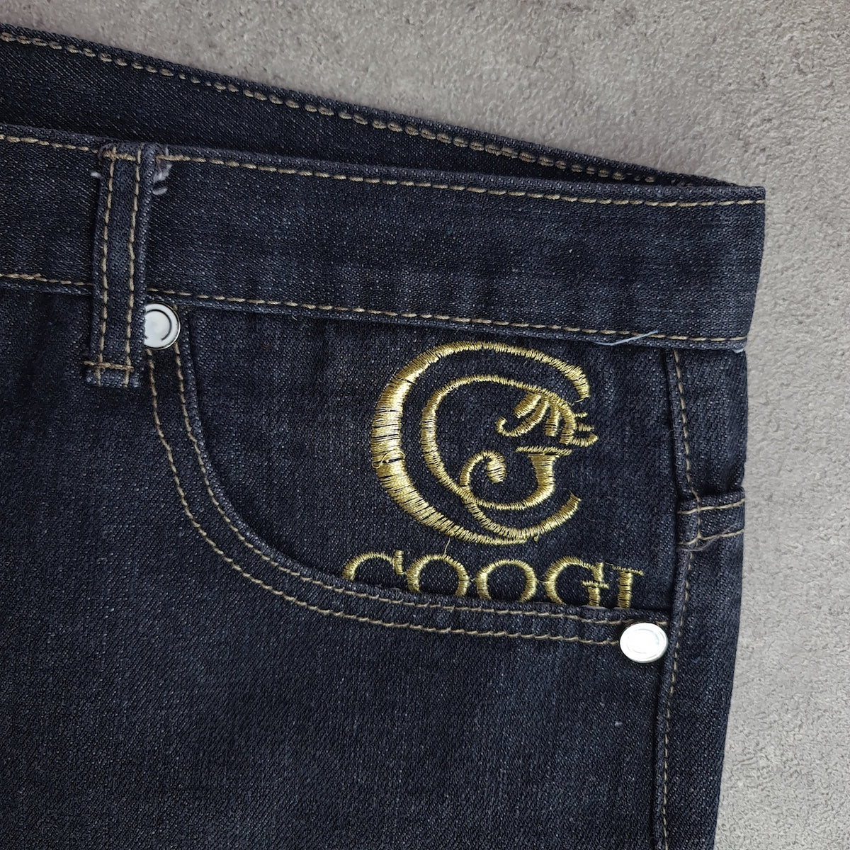 Rare Y2K Coogi Embroidered Baggy Hip Hop Jeans