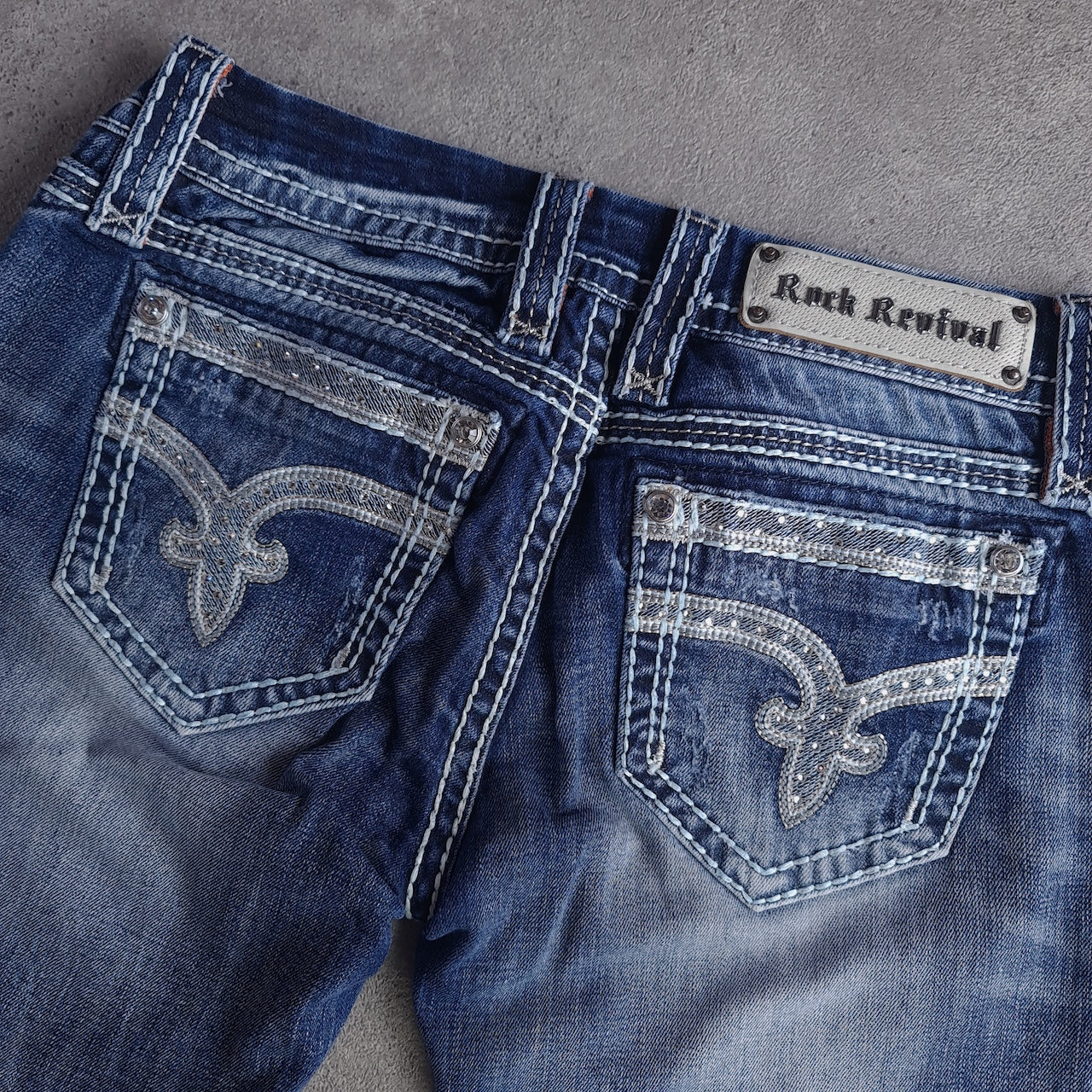 Y2K Rock Revival Sherry Bootcut Embroidered Jeans
