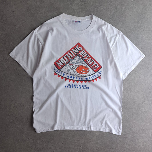 Vintage 90s Reebok Nothing But Net Back Graphic T-Shirt