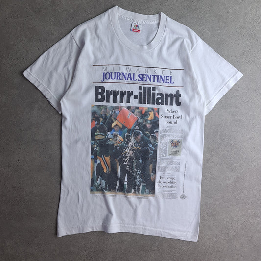 Vintage 1997 Green Bay Packers Brrrr-illiant Superbowl T-Shirt
