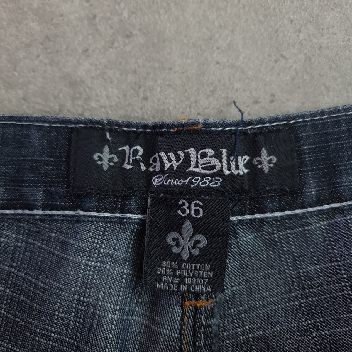 Vintage Y2K Raw Blue Embroidered Denim Jorts