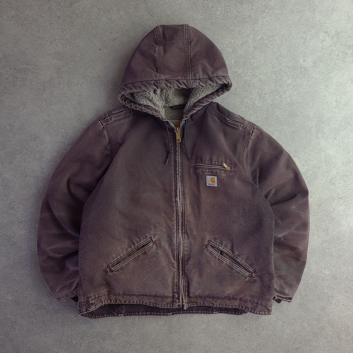 Vintage Carhartt WJ141 DWN Distressed Sandstone Sierra Jacket