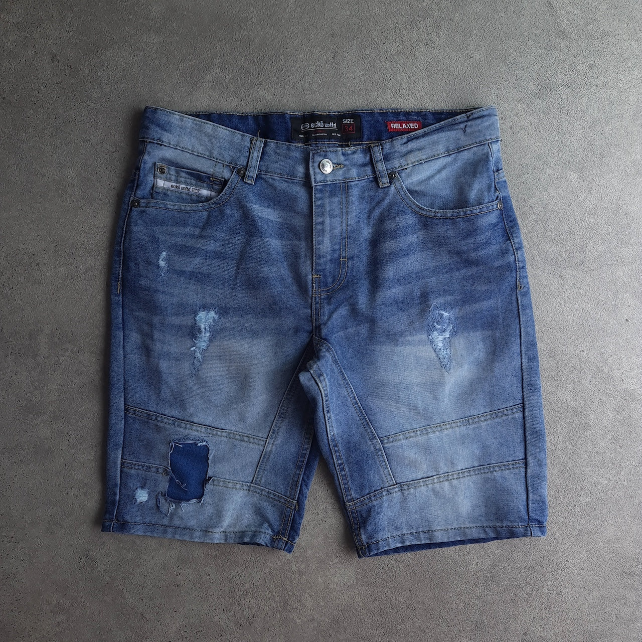 Y2K Ecko Unltd Distressed Baggy Denim Jorts
