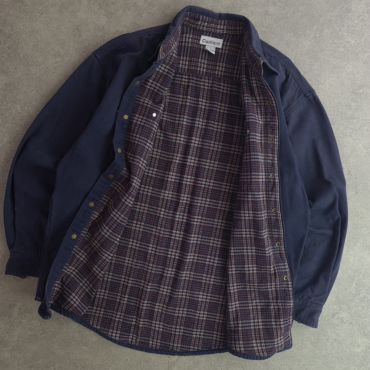 Carhartt Denim Snap Front Shirt Jacket