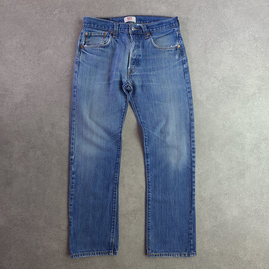 Y2K Levi's 501 Rinsed Indigo Jeans