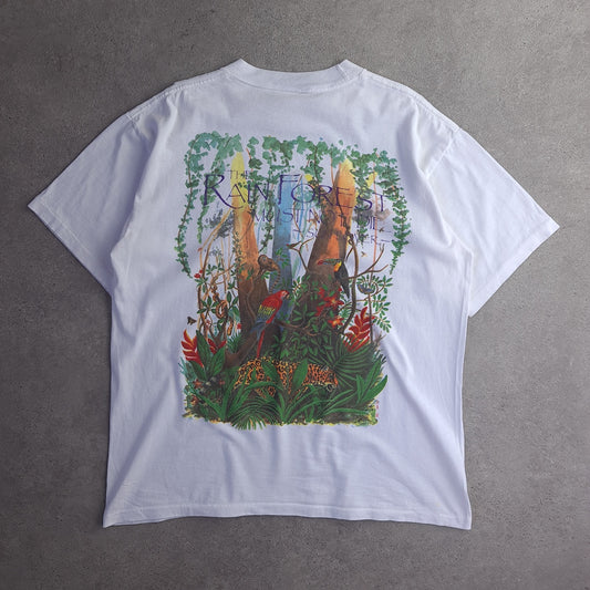 Vintage The Rainforest Must Not Die Back Print T-Shirt