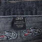 Y2K Lacoste Dark Wash Embroidered Baggy Denim Jorts