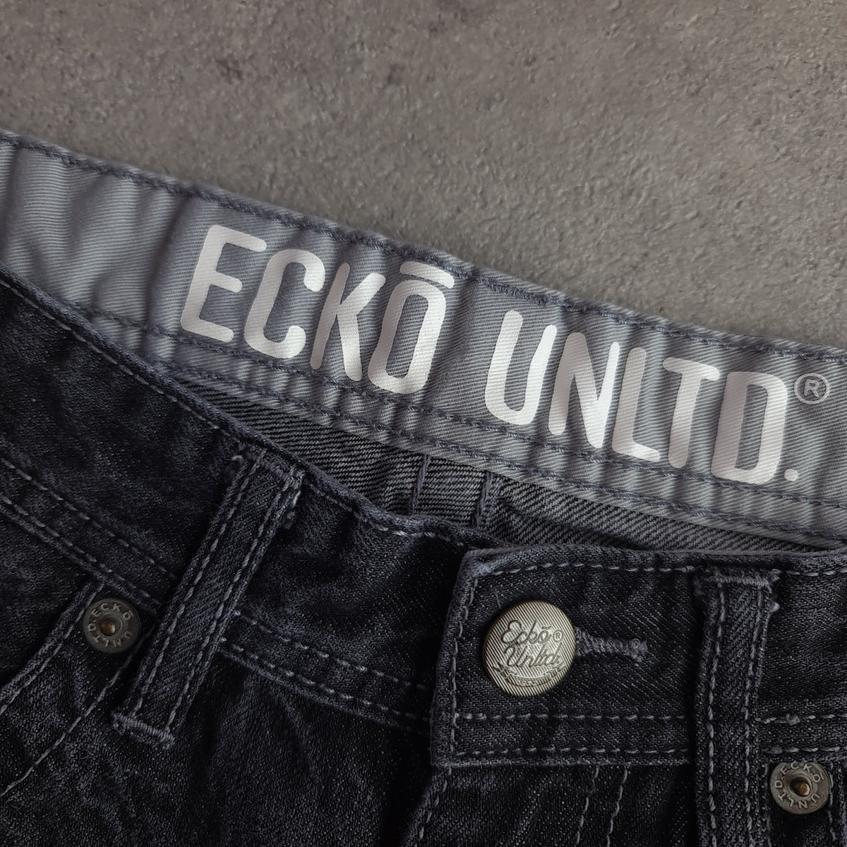 Ecko Unltd Y2K Embroidered Denim Jorts
