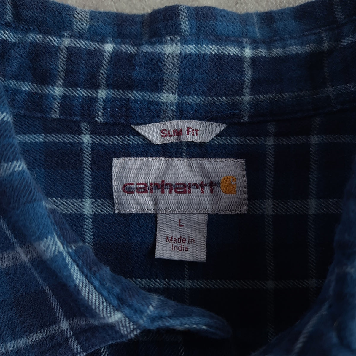Carhartt Hubbard Slim Fit Plaid Flannel Long Sleeve Shirt