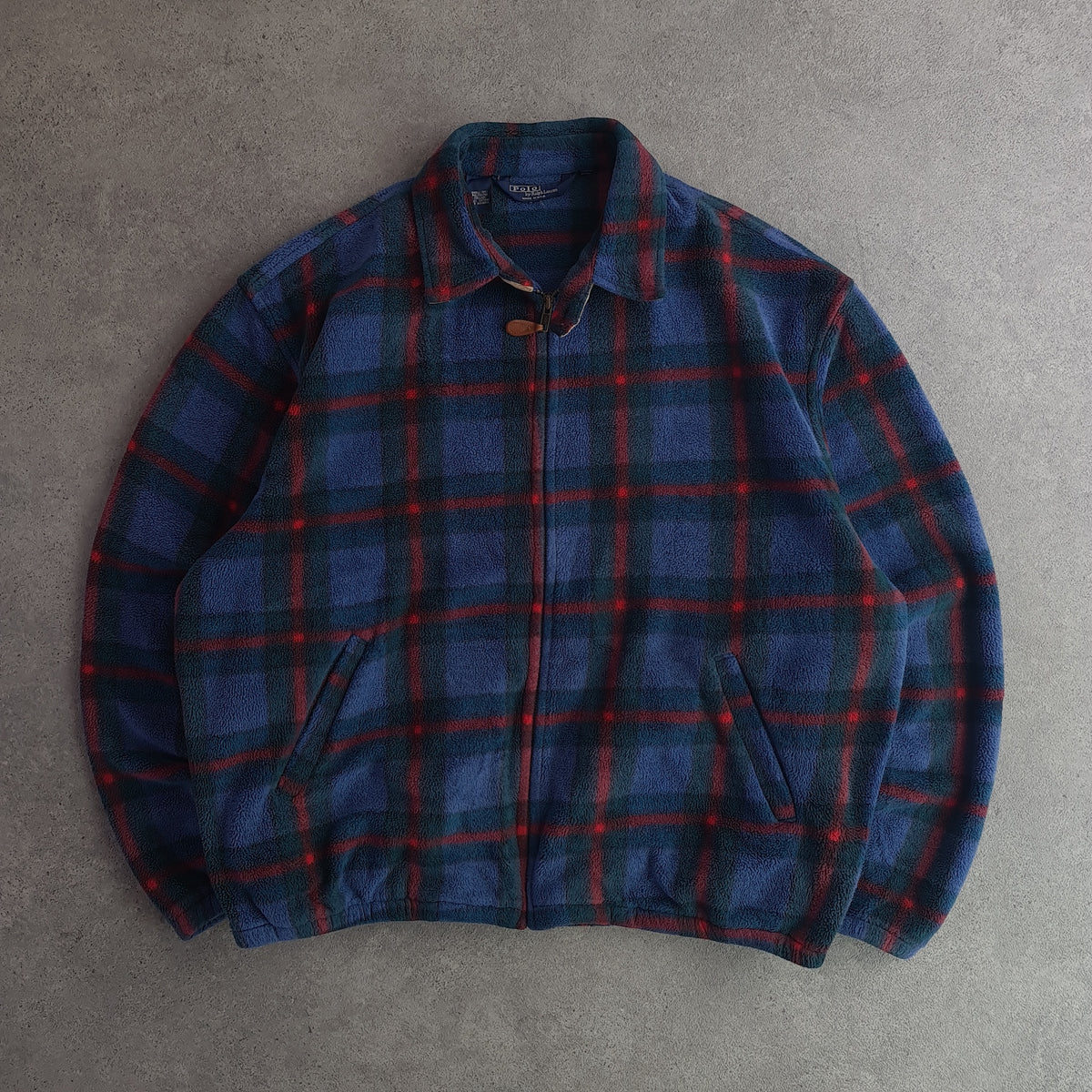 Vintage Ralph Lauren Check Harrington Polartec Fleece Jacket