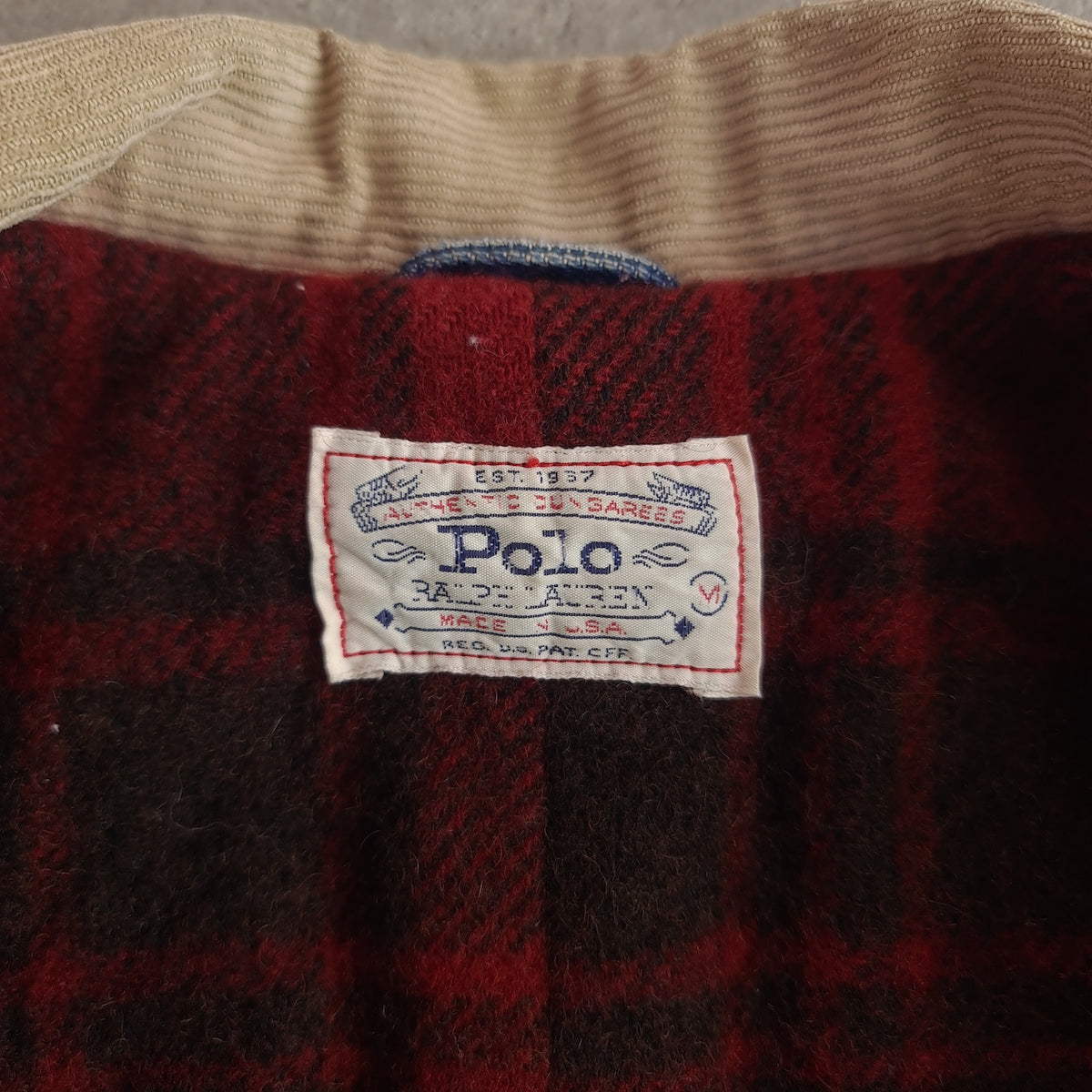 Ralph Lauren Polo Blanket Lined Denim Chore Jacket