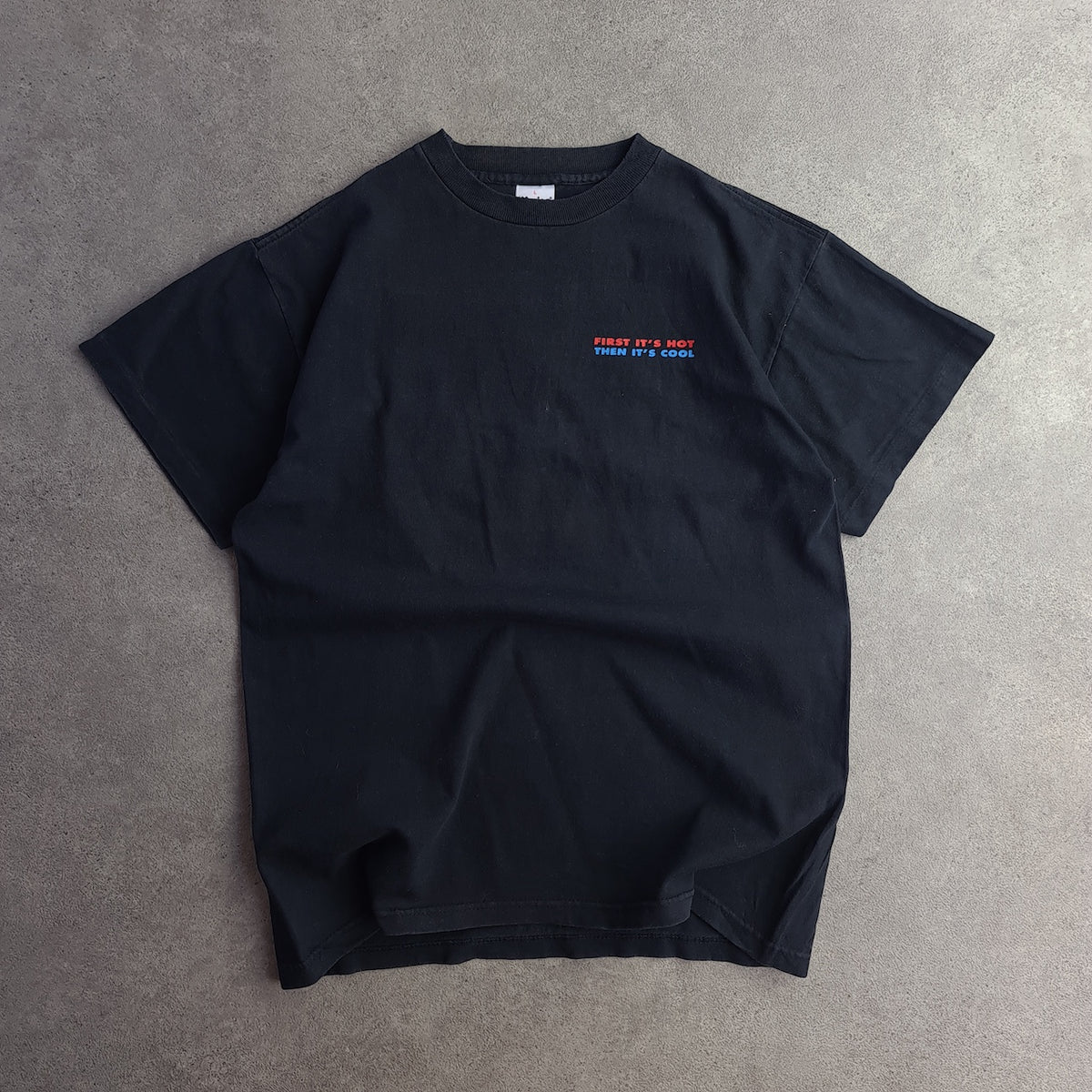Vintage 90s First It's Hot Then It's Cool After Shock Back Print T-Shirt