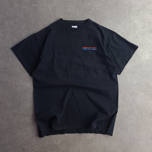 Vintage 90s First It's Hot Then It's Cool After Shock Back Print T-Shirt