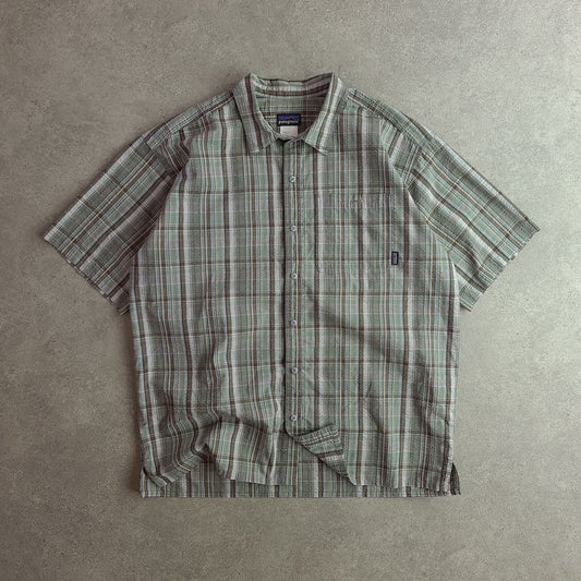 Y2K Patagonia Puckerware Seersucker Short Sleeve Shirt