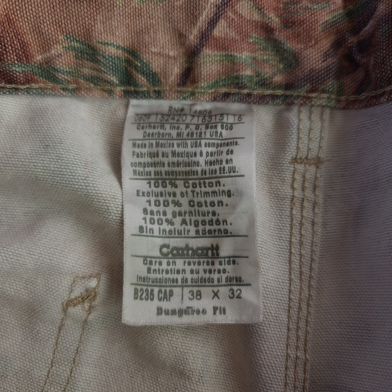 Carhartt B235 CAP Realtree Camo Carpenter Pants