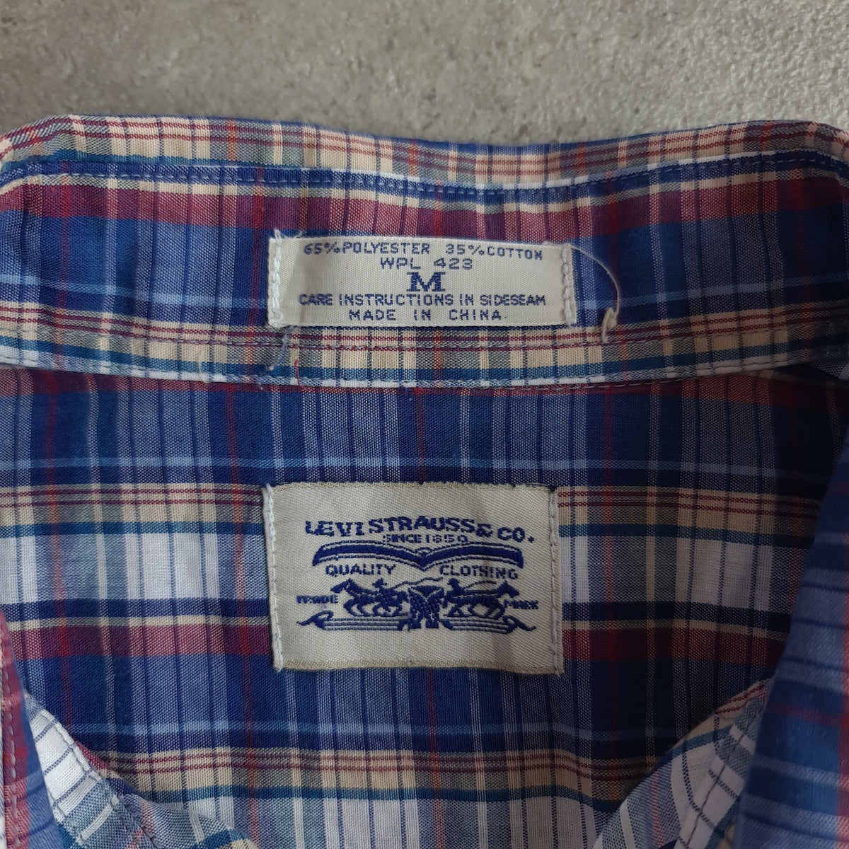 Levi's Check Short Sleeve Pearl Snap Western Shirt