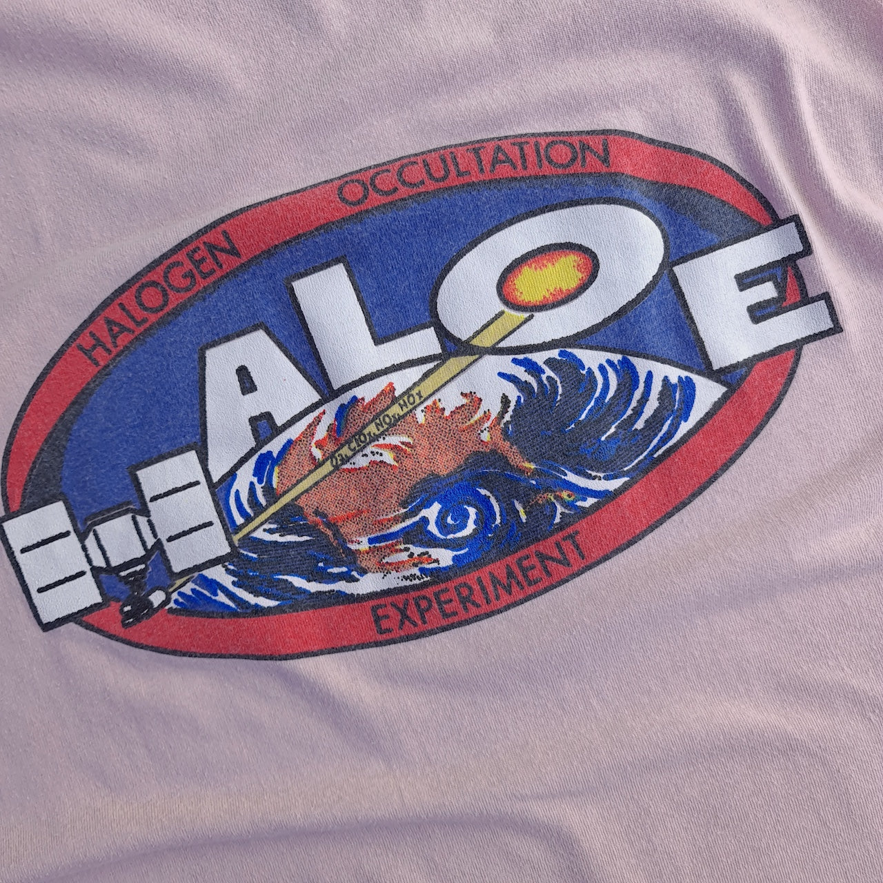 Vintage 1991 NASA HALOE Back Print Single Stitch T-Shirt