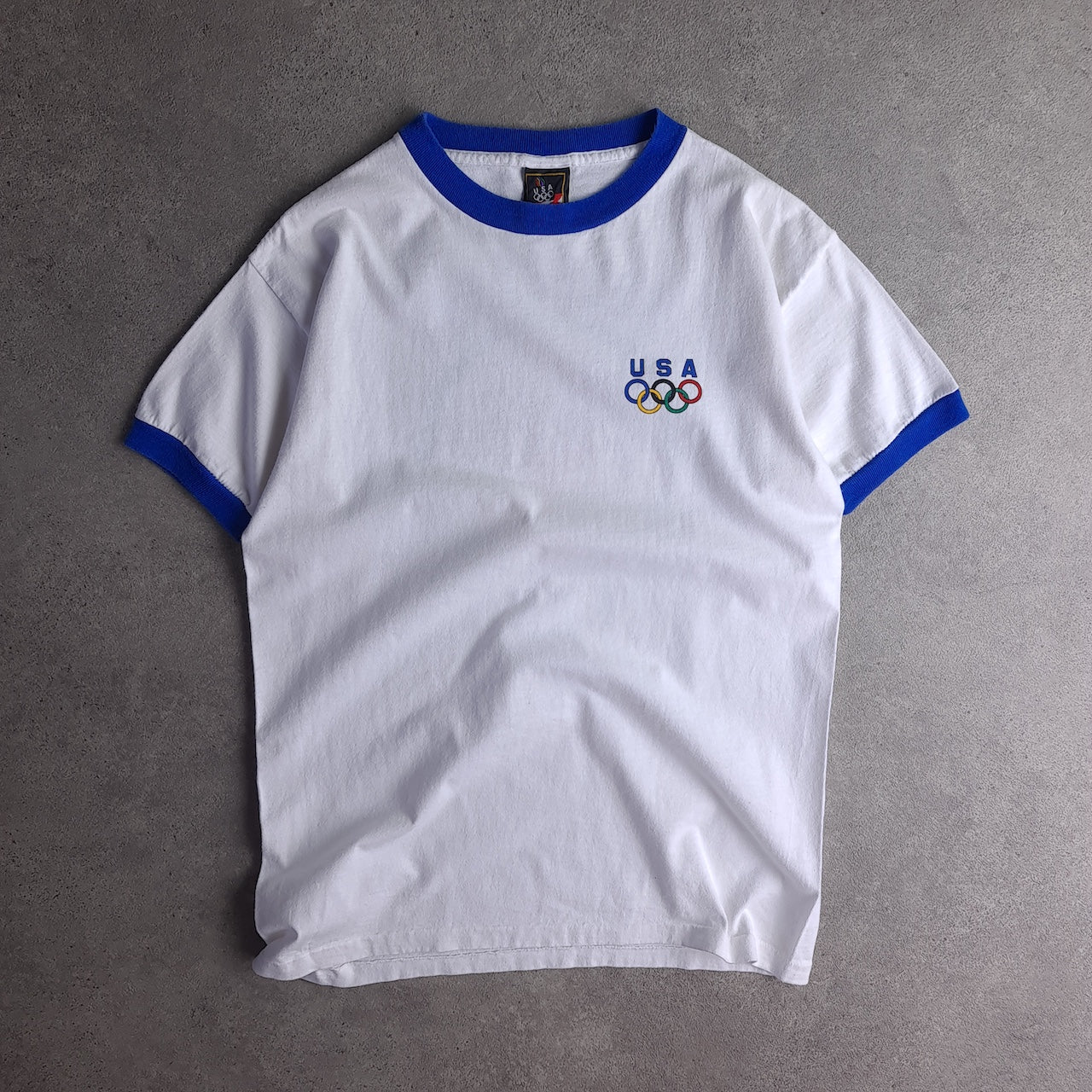 Rare Vintage USA Olympic Unbeaten Are You Up For It Back Print T-Shirt