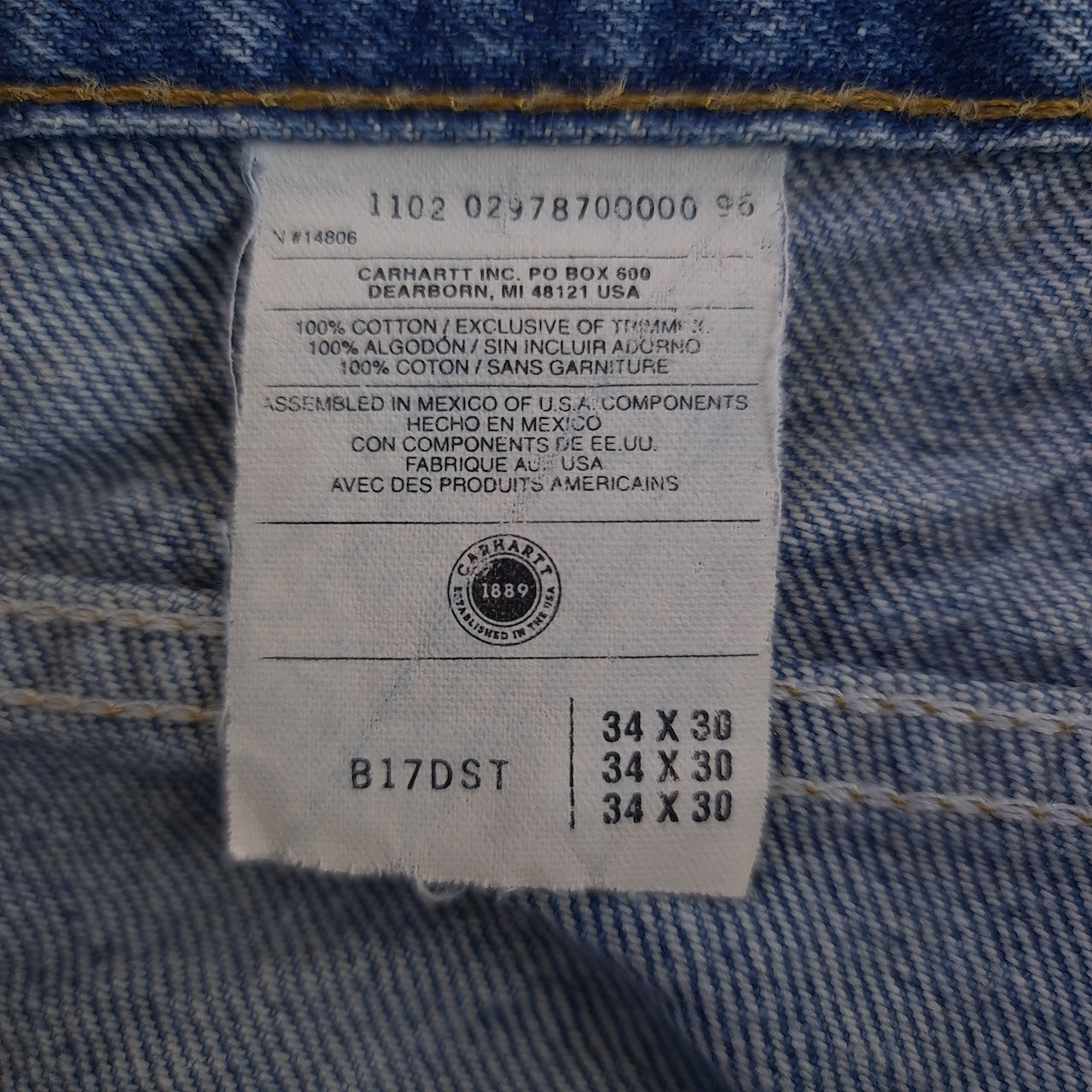 Carhartt B17 DST Mid Wash Jeans
