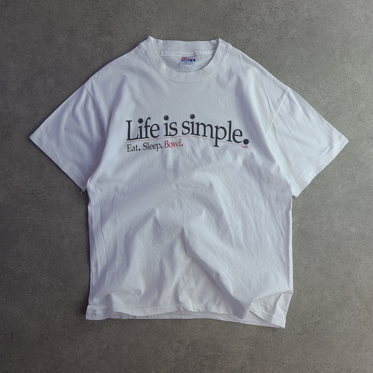 Vintage 90s Life is Simple. Eat. Sleep. Bowl T-Shirt