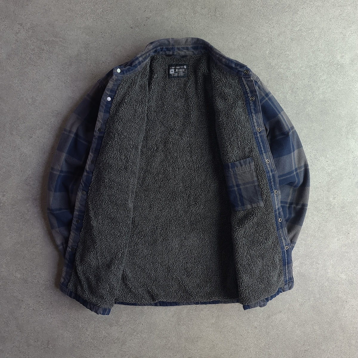 Carhartt Relaxed Fit Flannel Heavyweight Sherpa Lined Shirt Jacket