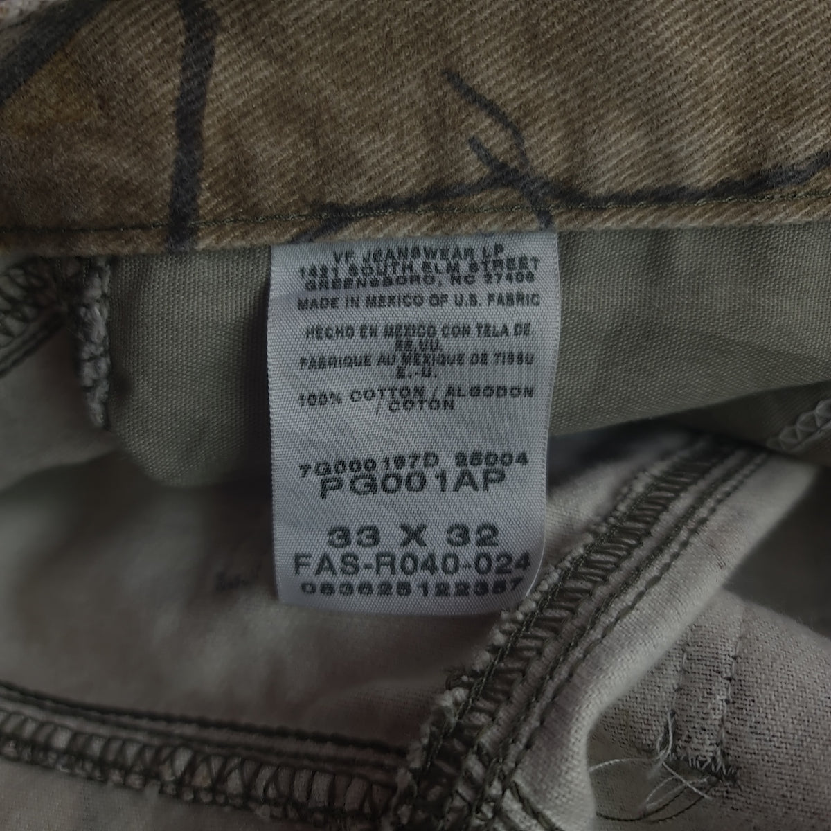 Vintage Wrangler Pro Gear Mossy Oak Camo Jeans