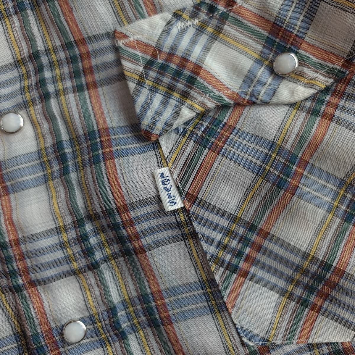 Vintage 70s Levi's Plaid Pearl Snap Western Shirt