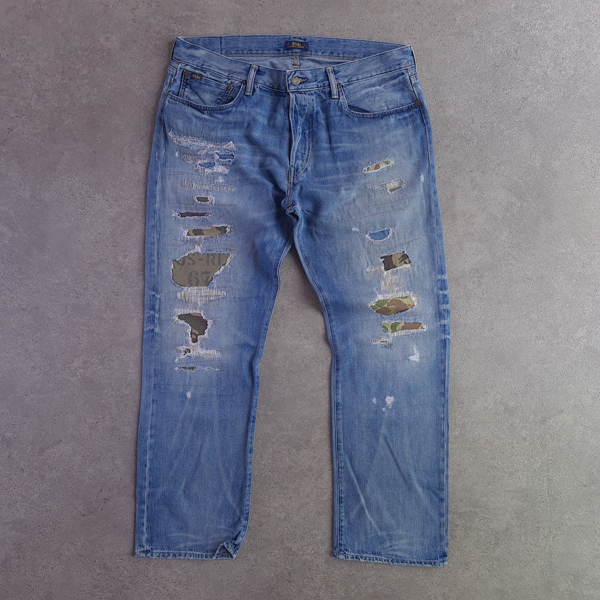 Polo Ralph Lauren Classic Fit Distressed Camo Jeans