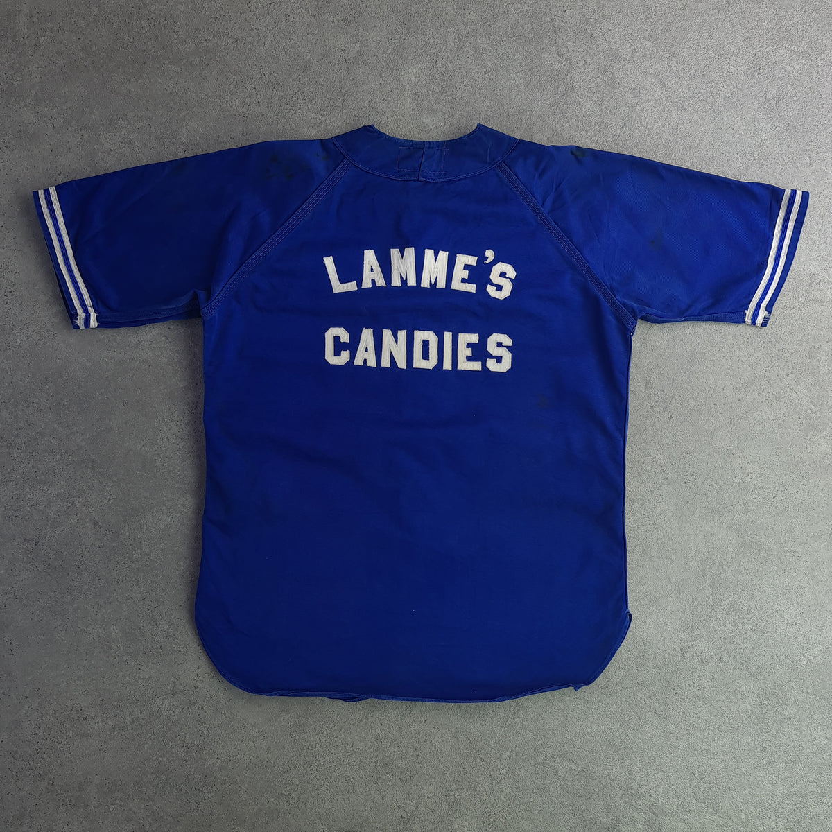 Vintage 50s/60s Cramerton Post Office Lammes Candies Baseball Jersey