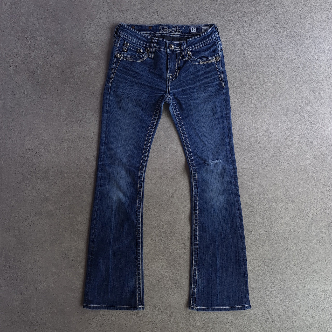 Y2K Miss Me KE5428B3J Embellished Mid Rise Bootcut Jeans