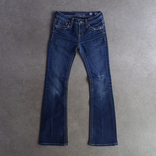 Y2K Miss Me KE5428B3J Embellished Mid Rise Bootcut Jeans